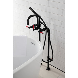 Concord CCK8400DKL Freestanding Tub Faucet with Supply Line and Stop Valve, Matte Black