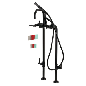 Concord CCK8400DKL Freestanding Tub Faucet with Supply Line and Stop Valve, Matte Black
