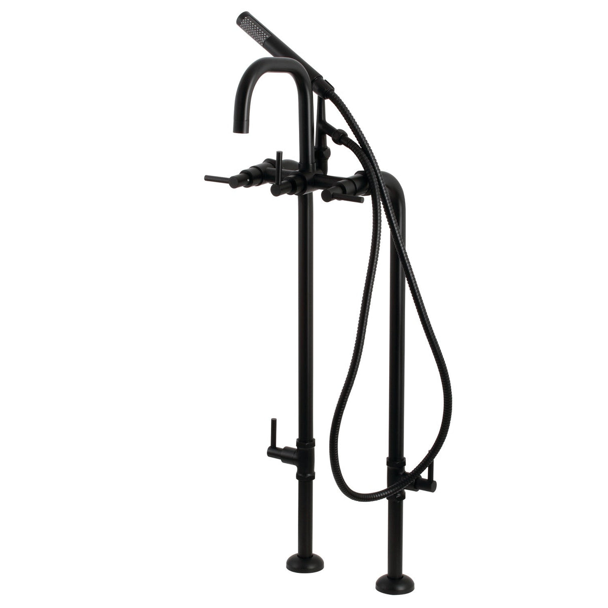 Concord CCK8400DL Freestanding Tub Faucet with Supply Line and Stop Valve, Matte Black