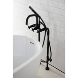 Concord CCK8400DX Freestanding Tub Faucet with Supply Line and Stop Valve, Matte Black