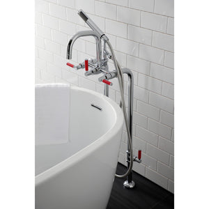 Concord CCK8401DKL Freestanding Tub Faucet with Supply Line and Stop Valve, Polished Chrome