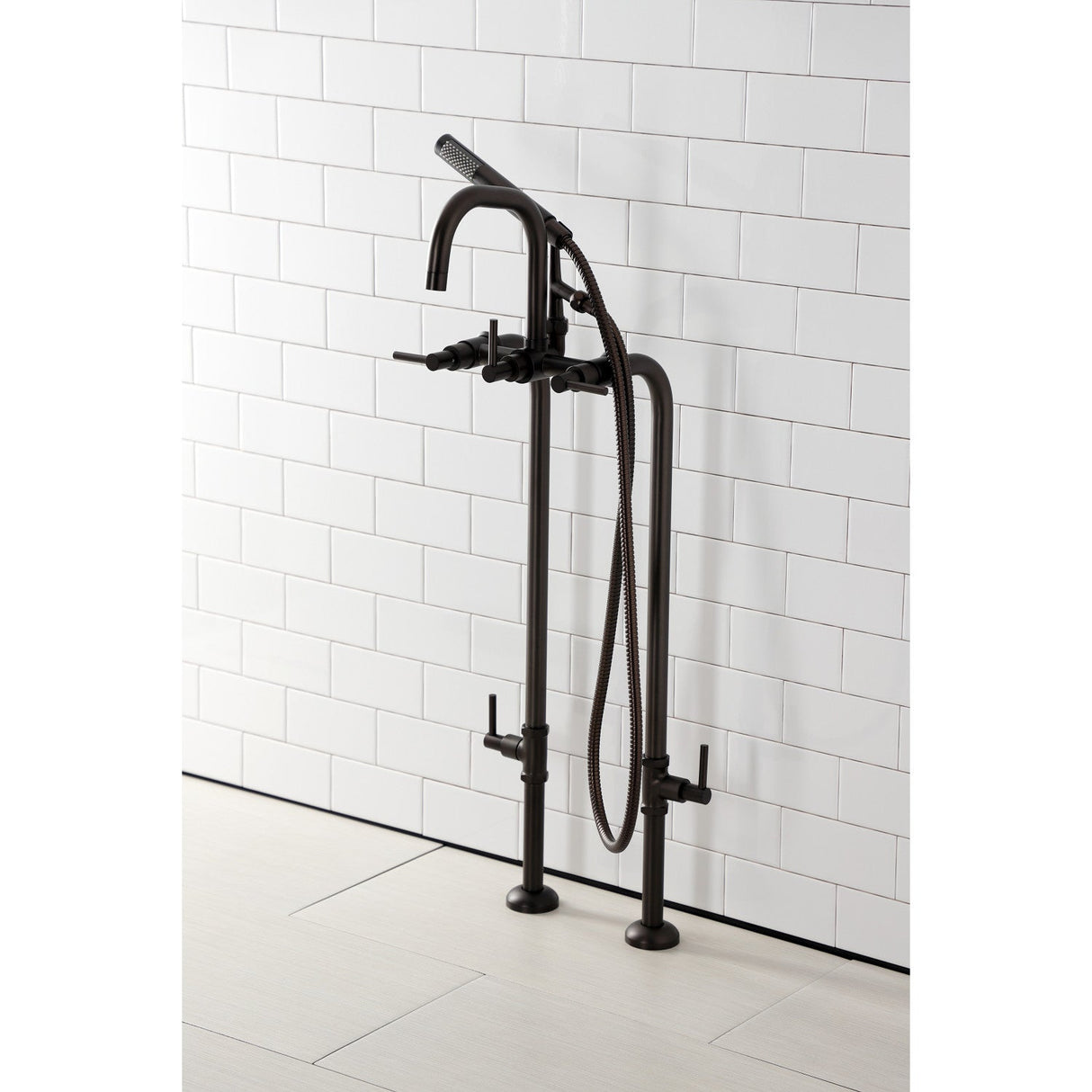 Concord CCK8405DL Freestanding Tub Faucet with Supply Line and Stop Valve, Oil Rubbed Bronze