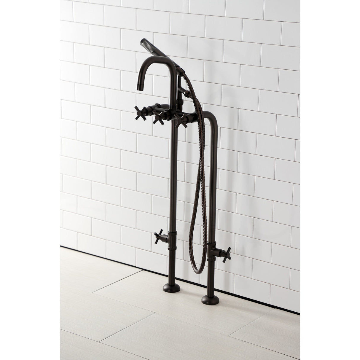 Concord CCK8405DX Freestanding Tub Faucet with Supply Line and Stop Valve, Oil Rubbed Bronze