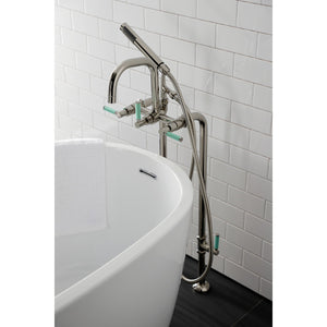 Concord CCK8406DKL Freestanding Tub Faucet with Supply Line and Stop Valve, Polished Nickel