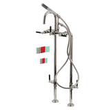 Concord CCK8406DKL Freestanding Tub Faucet with Supply Line and Stop Valve, Polished Nickel