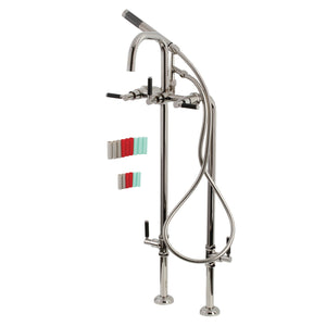 Concord CCK8406DKL Freestanding Tub Faucet with Supply Line and Stop Valve, Polished Nickel