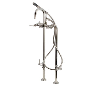 Concord CCK8406DL Freestanding Tub Faucet with Supply Line and Stop Valve, Polished Nickel