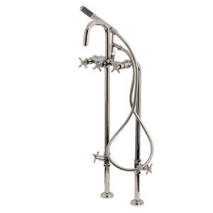 Concord CCK8406DX Freestanding Tub Faucet with Supply Line and Stop Valve, Polished Nickel