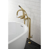 Concord CCK8407DKL Freestanding Tub Faucet with Supply Line and Stop Valve, Brushed Brass