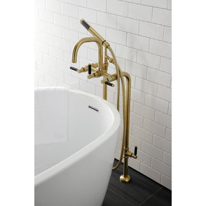 Concord CCK8407DKL Freestanding Tub Faucet with Supply Line and Stop Valve, Brushed Brass