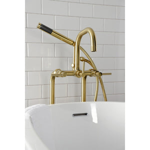 Concord CCK8407DL Freestanding Tub Faucet with Supply Line and Stop Valve, Brushed Brass