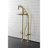 Concord CCK8407DL Freestanding Tub Faucet with Supply Line and Stop Valve, Brushed Brass