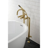 Concord CCK8407DX Freestanding Tub Faucet with Supply Line and Stop Valve, Brushed Brass