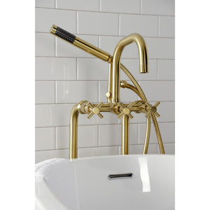 Concord CCK8407DX Freestanding Tub Faucet with Supply Line and Stop Valve, Brushed Brass