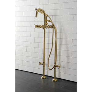 Concord CCK8407DX Freestanding Tub Faucet with Supply Line and Stop Valve, Brushed Brass