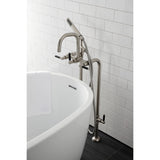 Concord CCK8408DKL Freestanding Tub Faucet with Supply Line and Stop Valve, Brushed Nickel