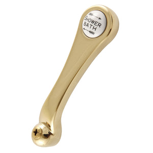 Vintage CCMSDL2 Metal Lever Diverter Handle, Polished Brass