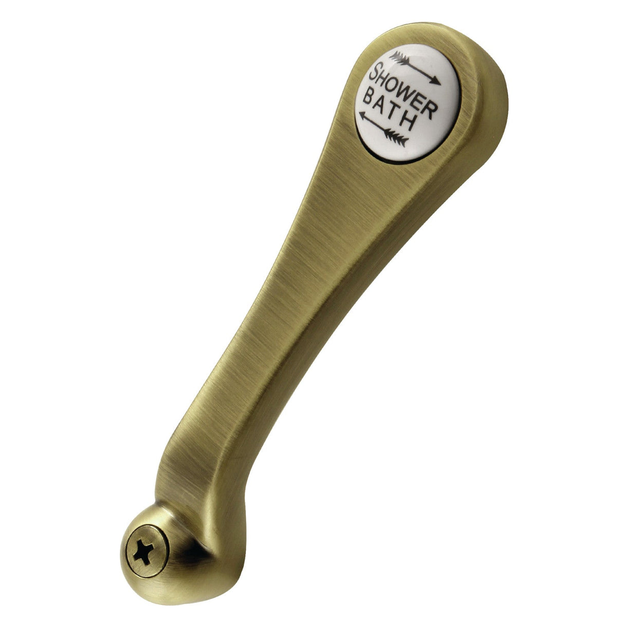 Vintage CCMSDL3 Metal Lever Diverter Handle, Antique Brass
