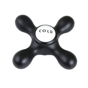 Vintage CCMX0C Cold Brass Cross Handle, Matte Black