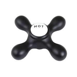 Vintage CCMX0H Hot Brass Cross Handle, Matte Black