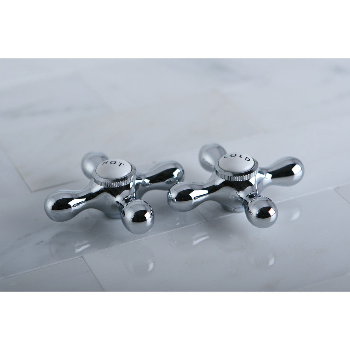 Vintage CCMX1C Cold Brass Cross Handle, Polished Chrome