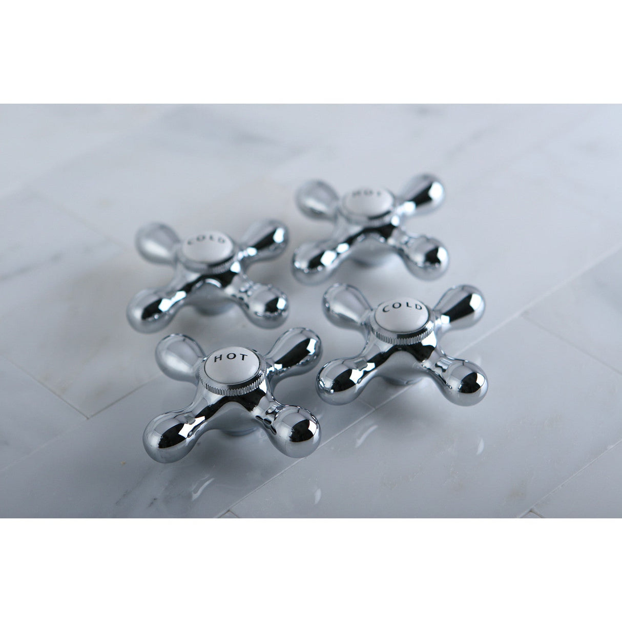 Vintage CCMX1C Cold Brass Cross Handle, Polished Chrome