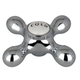 Vintage CCMX1C Cold Brass Cross Handle, Polished Chrome