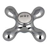 Vintage CCMX1H Hot Brass Cross Handle, Polished Chrome