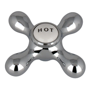 Vintage CCMX1H Hot Brass Cross Handle, Polished Chrome