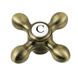CCMX3CSC Cold Brass Cross Handle, Antique Brass