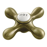 Vintage CCMX3H Hot Brass Cross Handle, Antique Brass