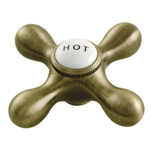 Vintage CCMX3H Hot Brass Cross Handle, Antique Brass