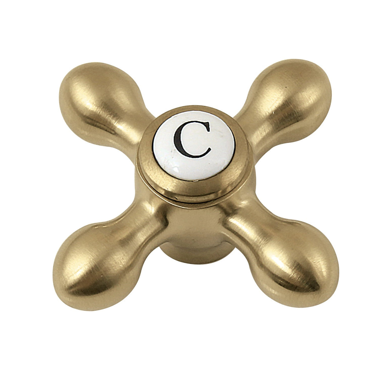 CCMX7CSC Cold Brass Cross Handle, Brushed Brass