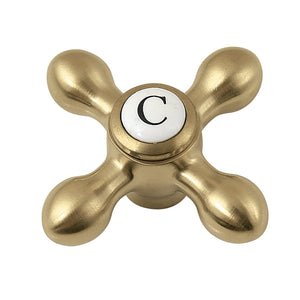 CCMX7CSC Cold Brass Cross Handle, Brushed Brass