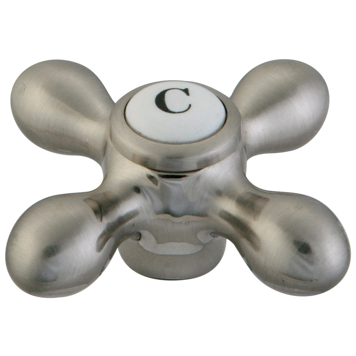 CCMX8CSC Cold Brass Cross Handle, Brushed Nickel
