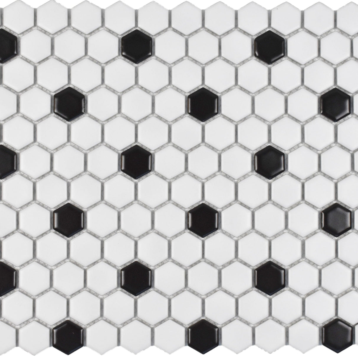 Roca Tile Usa Inc United States Ceramic Tile Cc Mosaics Ii 1 Inch Matte White Hexagon Porcelain Mosaics. Ufcc104-12Mt 1 Sheet = .84 Sq. Ft.