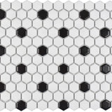 Roca Tile Usa Inc United States Ceramic Tile Cc Mosaics Ii 1 Inch Matte White Hexagon Porcelain Mosaics. Ufcc104-12Mt 1 Sheet = .84 Sq. Ft.