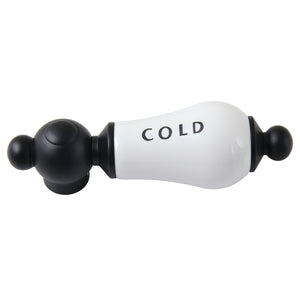Vintage CCPL0C Cold Porcelain Lever Handle, Matte Black