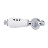 CCPL1CSH Hot Porcelain Lever Handle, Polished Chrome