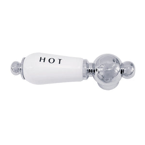 CCPL1CSH Hot Porcelain Lever Handle, Polished Chrome