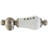 Vintage CCPL8C Cold Porcelain Lever Handle, Brushed Nickel