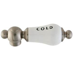 Vintage CCPL8C Cold Porcelain Lever Handle, Brushed Nickel