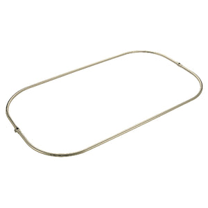 Vintage CCR1042-8 57-Inch Rectangular Shower Curtain Ring Only, 21 Gauge, Brushed Nickel