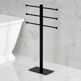 Edenscape CCS6020 Freestanding Triple Towel Rack, Matte Black