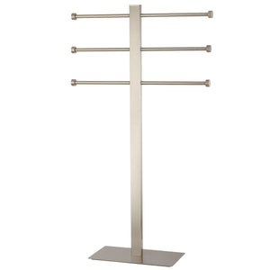 Edenscape CCS6028 Freestanding Triple Towel Rack, Brushed Nickel