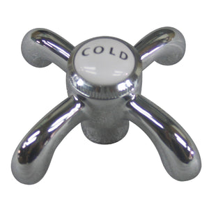 Heritage CCVX1C Cold Metal Cross Handle, Polished Chrome