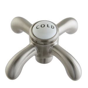 Heritage CCVX8C Cold Metal Cross Handle, Brushed Nickel