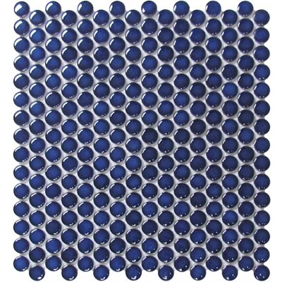 Roca Tile Usa Inc United States Ceramic Tile Cc Mosaics Ii Bright Cobalt Penny Round Porcelain Mosaics. Ufcc110-12Mt 1 Sheet = 1 Sq. Ft.