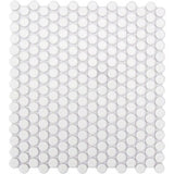 Roca Tile Usa Inc United States Ceramic Tile Cc Mosaics Ii Matte White Penny Round Porcelain Mosaics. Ufcc108-12Mt 1 Sheet = 1 Sq. Ft.