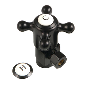 Heritage CD43300BX 1/2-Inch FIP x 3/8-Inch OD Comp Anti-Seize Deluxe Quarter-Turn Ceramic Hardisc Cartridge Angle Stop, Matte Black